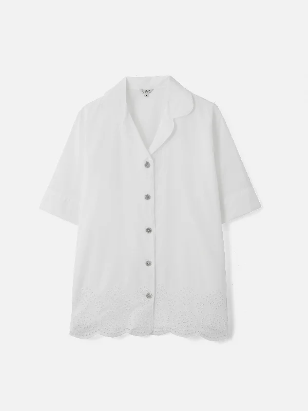 broderie-anglaise-short-sleeved-pyjama-top-white