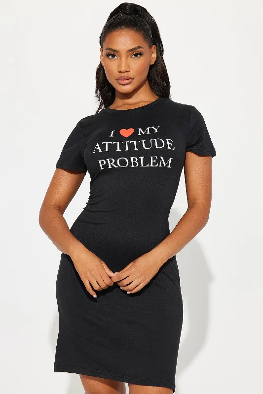 I Love My Attitude PJ Sleep Shirt - Black