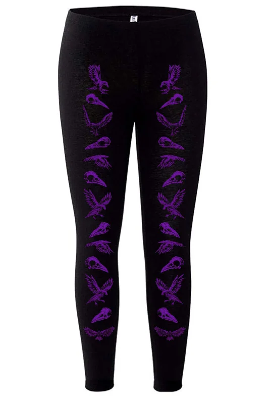 Nevermore Raven Leggings [PURPLE]