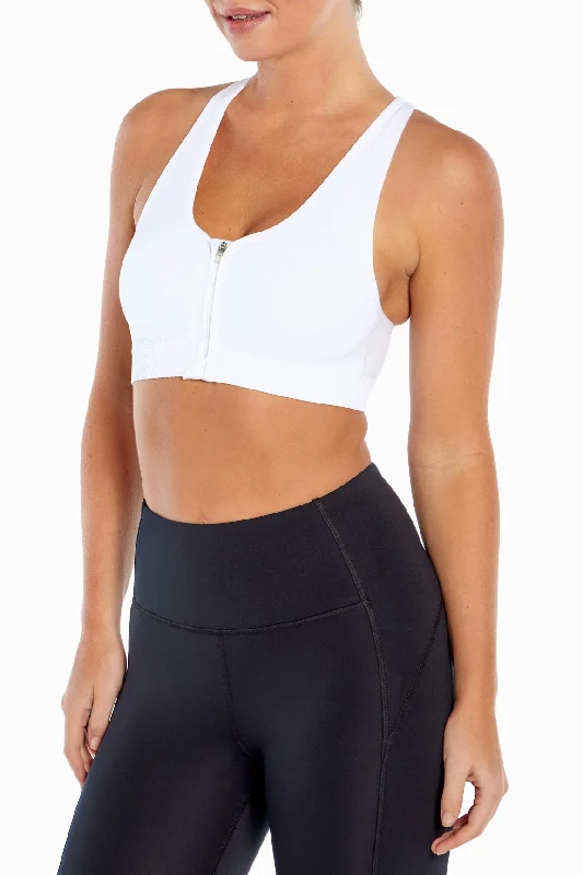 Savannah Seamless Front Zip Sports Bra