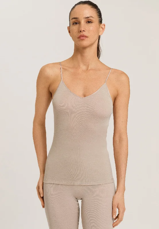 71415 Woolen Silk Spaghetti Camisole - 2806 Safari