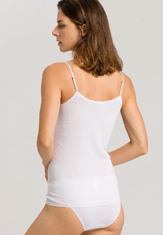 Cotton Seamless Spaghetti Camisole | White 71600-101