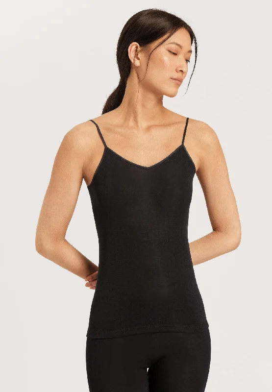 Pure Silk Spaghetti Cami | Black 71716-019