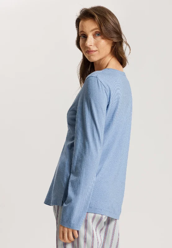 Sleep And Lounge Long Sleeve Shirt | Endless Blue 74844-2533