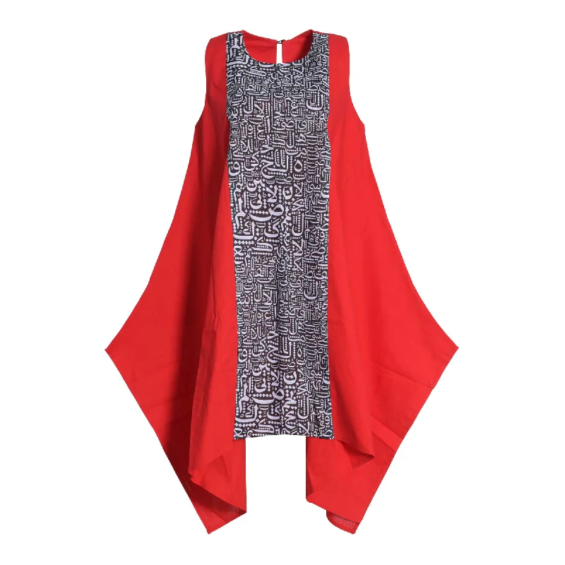 Fahm Women's Red Dress, Free Size