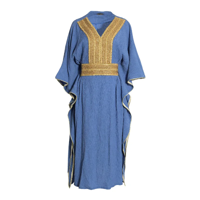 Fahm Women's Blue Dress, Free Size