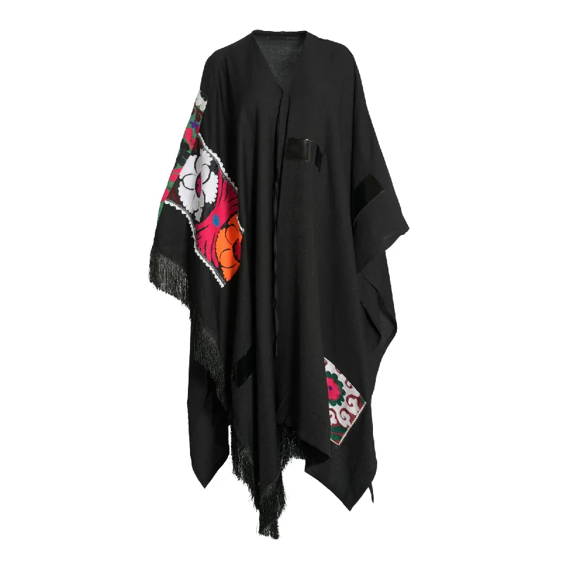 Fahm Women's Black Abaya, Free Size