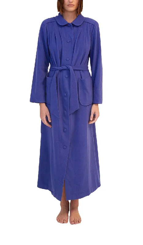 Ginia 80% Wool 20% Cashmere Robe with Long Sleeve in Jacaranda KCG610