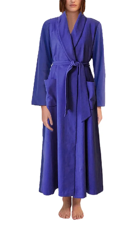 Ginia 80% Wool 20% Cashmere Robe with Long Sleeve in Jacaranda KCG609