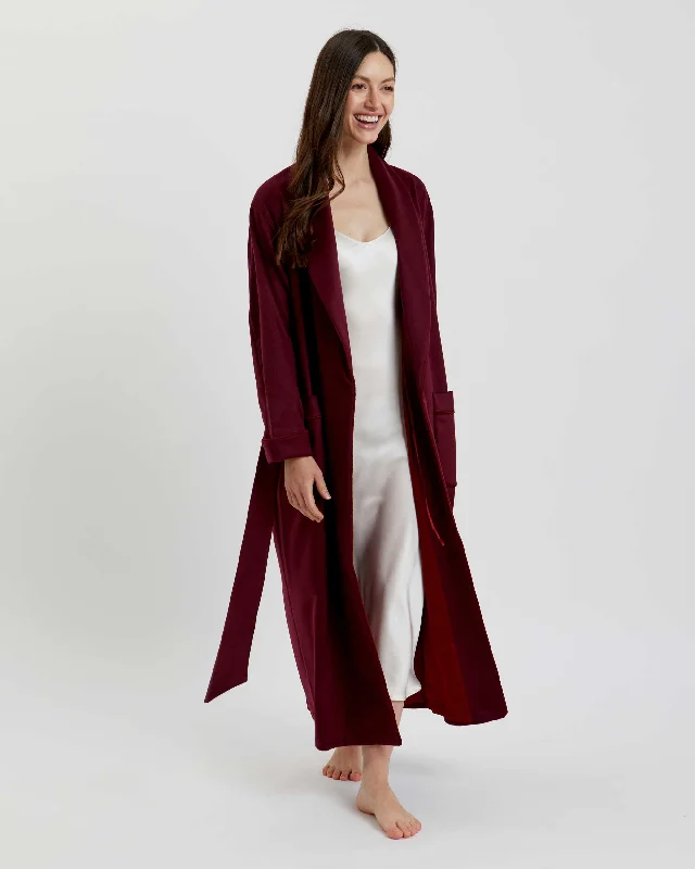 Women's Cashmere Robe - Claret