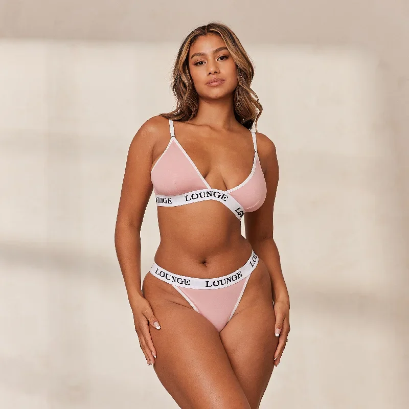 Bamboo Triangle Bra  - Pink