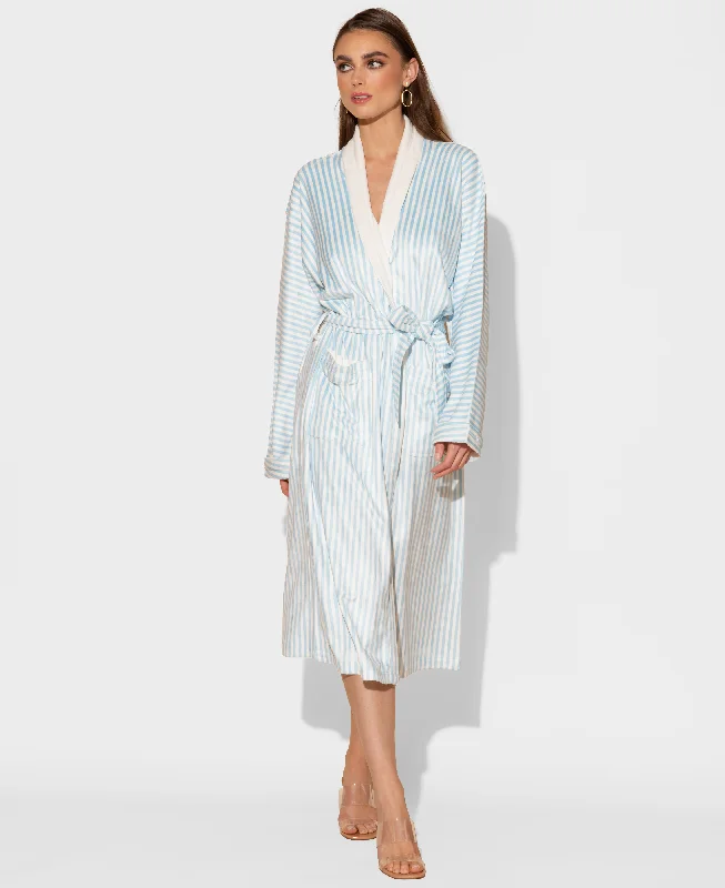 Blue Stripes Long Robe