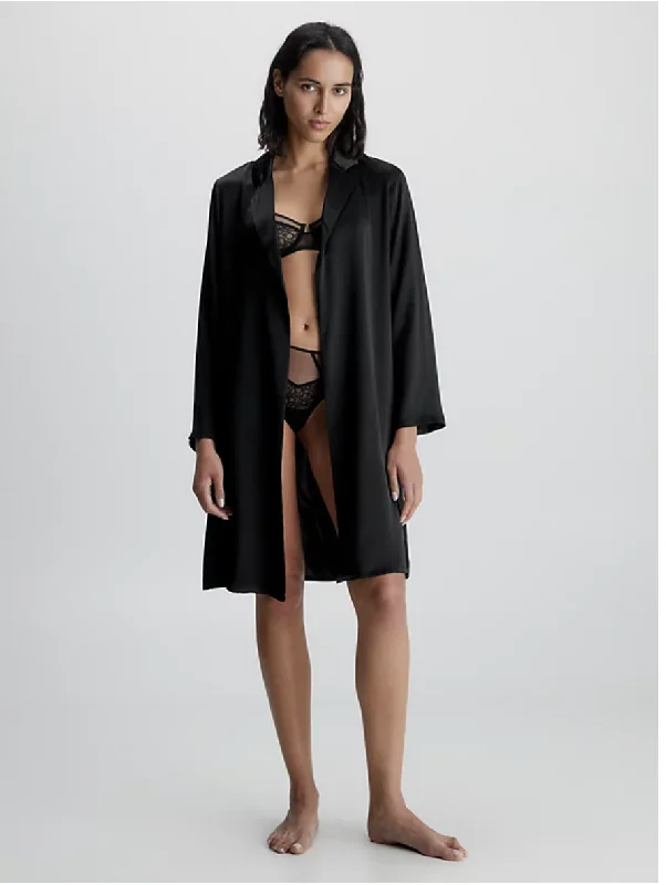 Calvin Klein | Silk Robe | Black