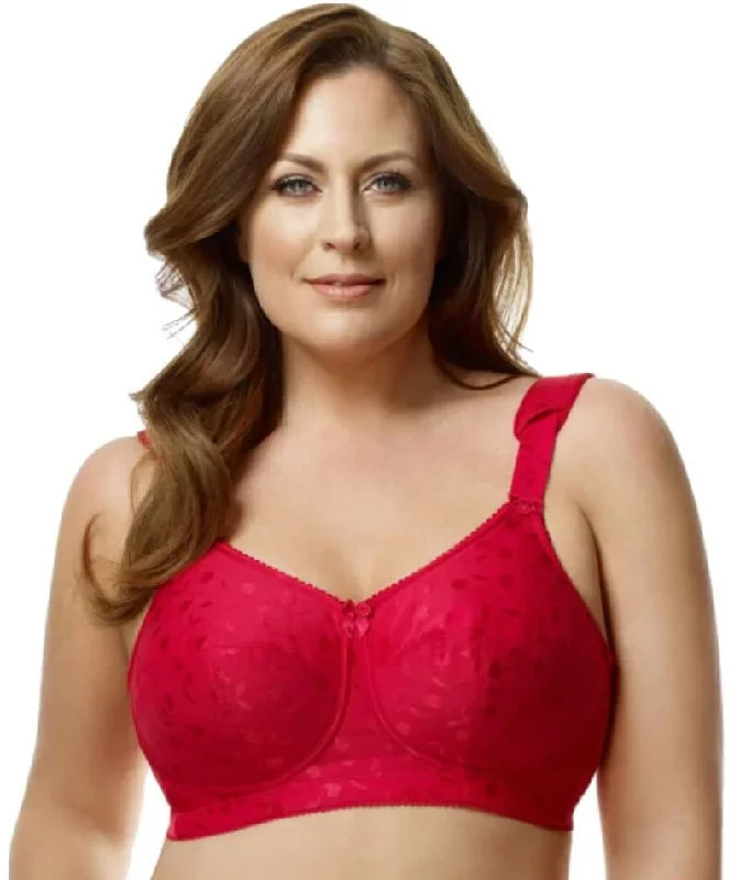 Elila Jacquard Wire-Free Bra - Red