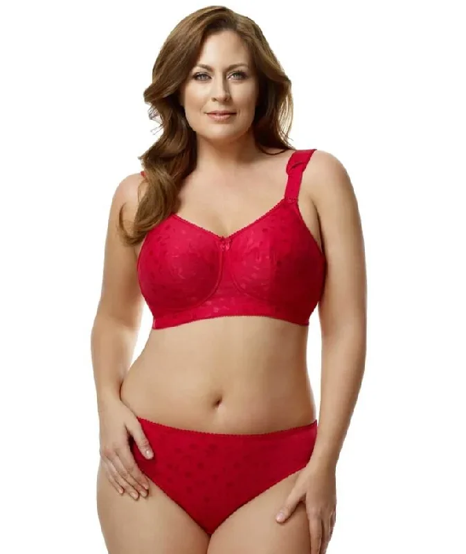 elila-1305-jacquard-non-underwired-bra-red