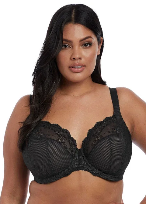 Elomi Charley Underwire Plunge Bra Black | Black Elomi Charley Bras | Black Plunge Bras