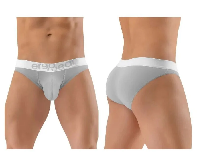 ErgoWear Hip Bikini Briefs Super Sleek Low-Rise Brief Soft Mid Gray 1366