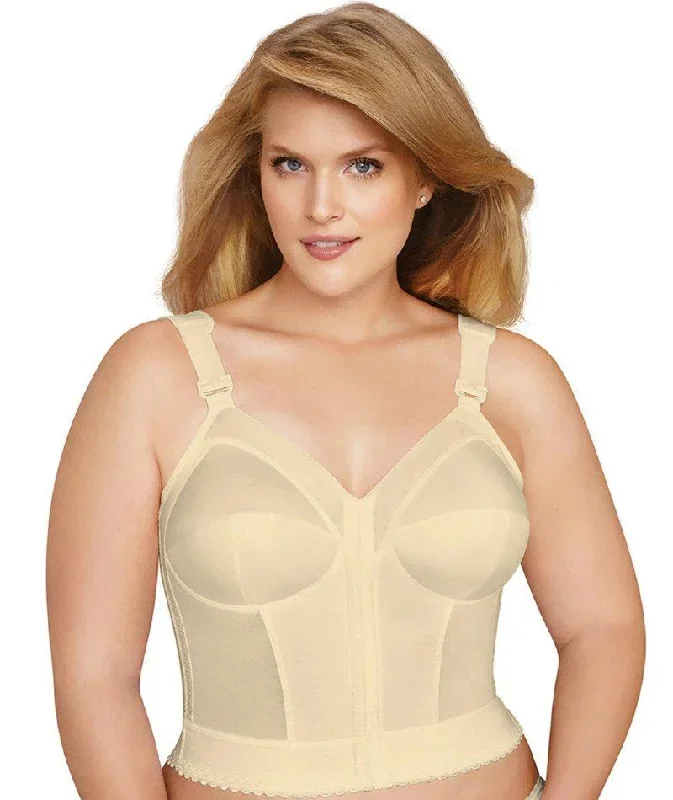 Exquisite Form Fully Front Close Longline Posture Wire-Free Bra - Beige