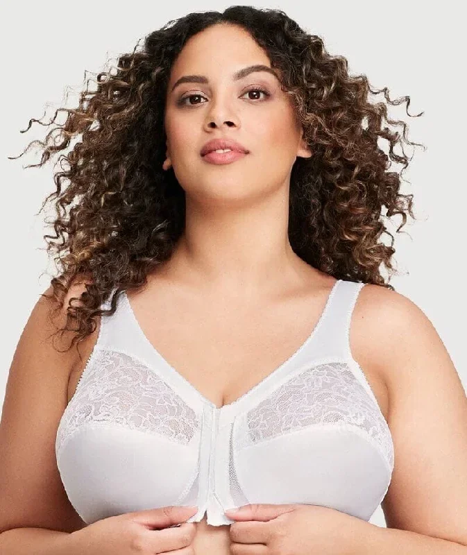 Glamorise Magiclift Front-Closure Support Wire-Free Bra - White