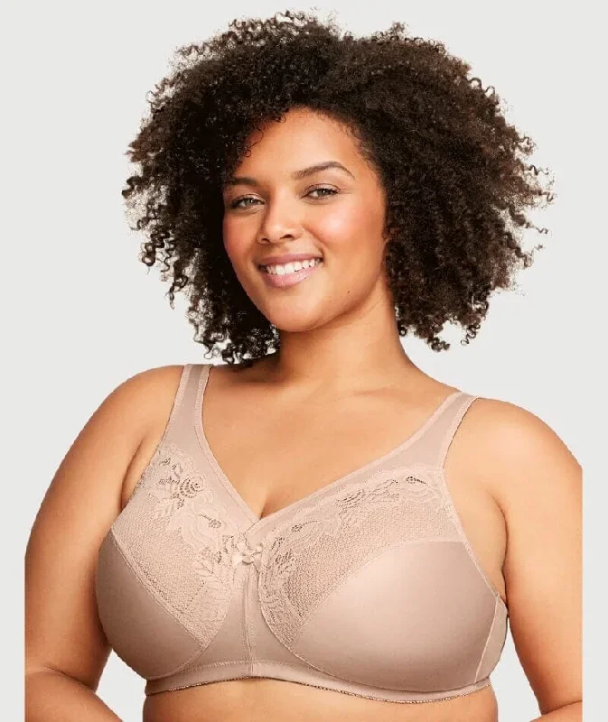 Glamorise Magiclift Minimizer Wire-Free Bra - Cafe