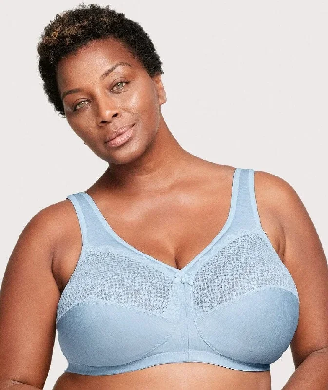 Glamorise Magiclift Moisture Control Wire-Free Bra - Light Blue