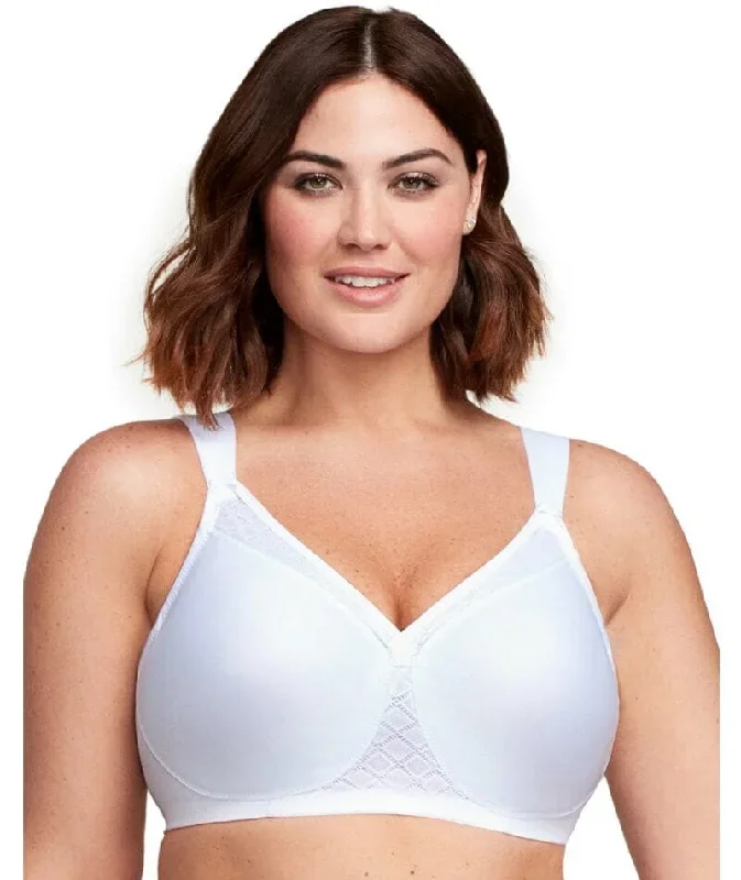 Glamorise Magiclift Seamless Support Wire-Free T-Shirt Bra - White