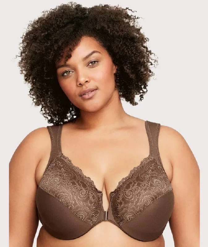 Glamorise WonderWire Front-Closure Bra - Mocha