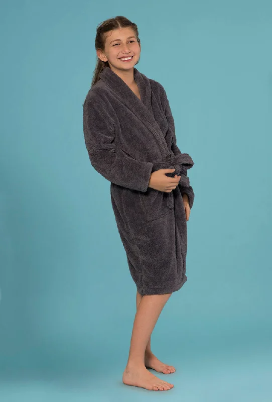 gray-plush-bathrobes-for-little-girls