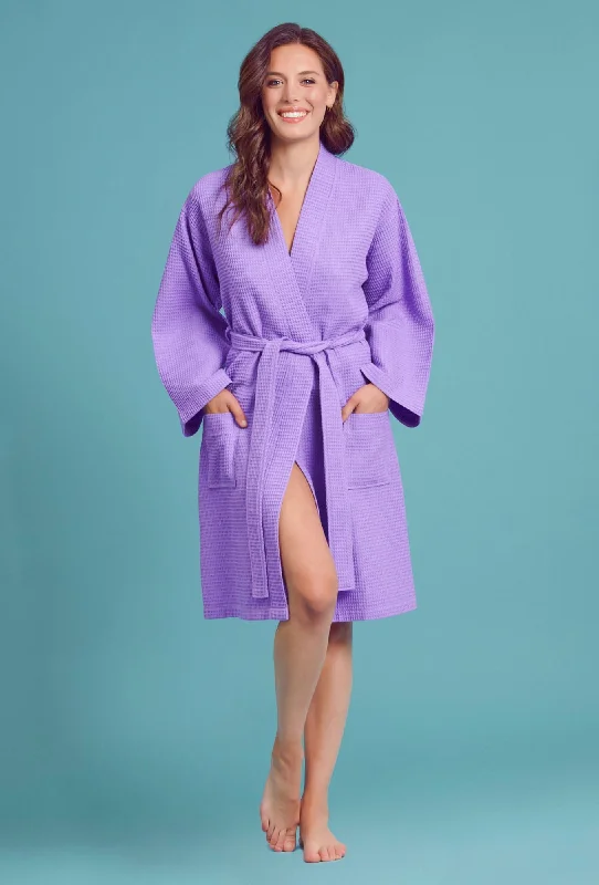 lavendar-kimono-waffle-robe-womens-bath-spa-robe-lightweight-cotton-polyester-blend