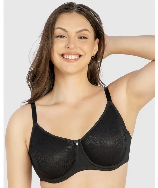 Parfait Pearl Underwire Seamless Minimizer Bra - Black