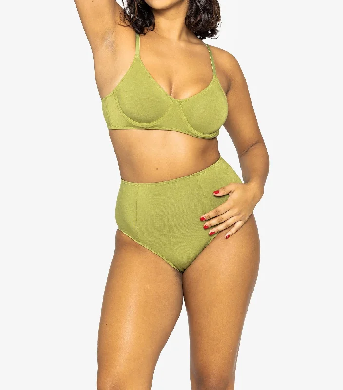 Ramona High Waisted Brief - Olive