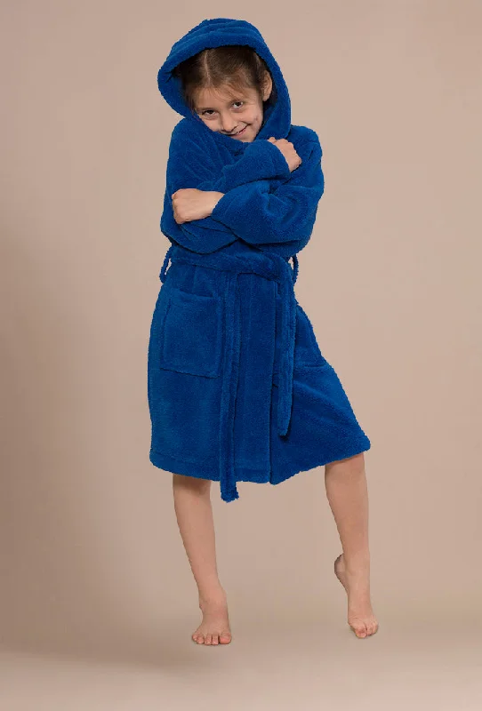 royal-blue-girls-cute-hooded-robe-soft-absorbent-warm-plush-microfleece-2-pockets-belt