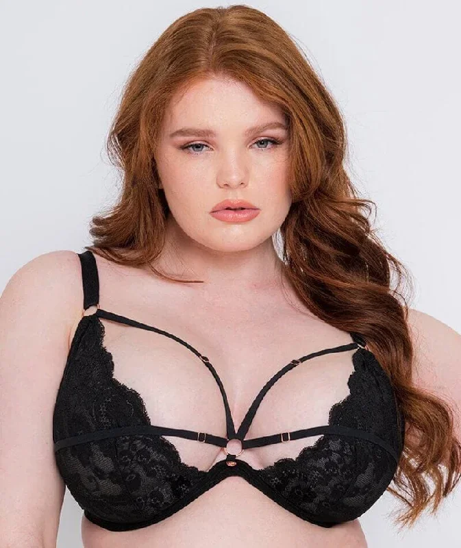 Scantilly Embrace Deep Plunge Bra - Black