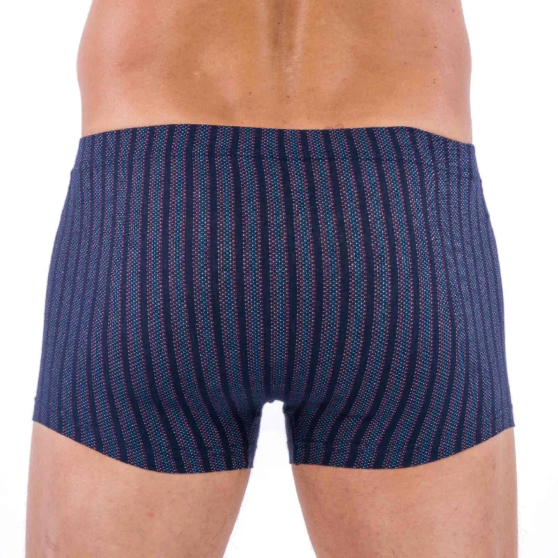 shorty-ceinture-enrobee-en-microfibre-motif-rayure-jacquard-marine