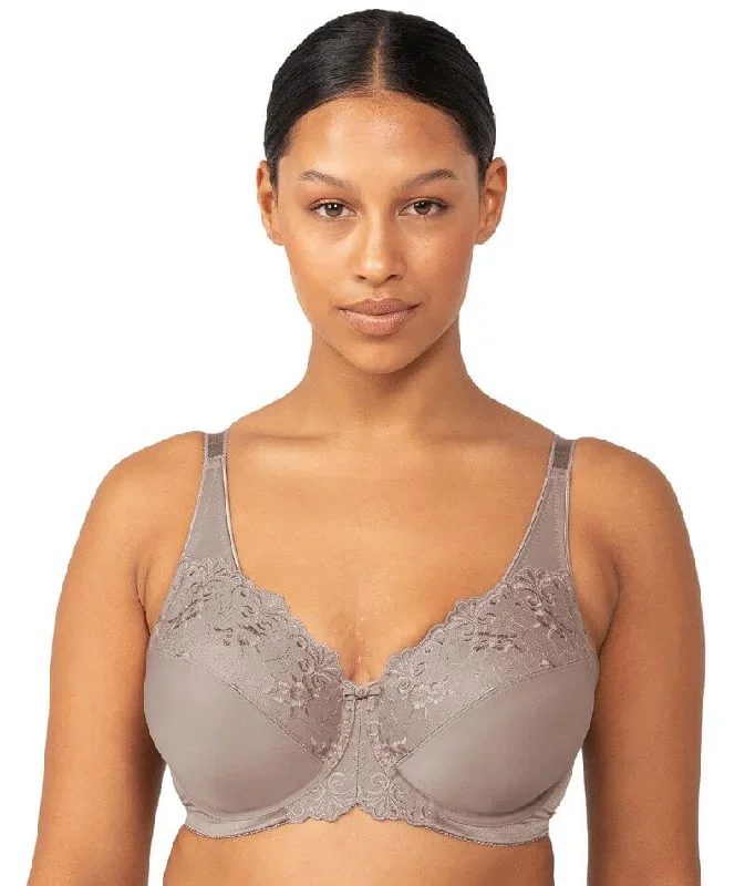 Triumph Embroidered Minimizer Bra - Coffee Sugar