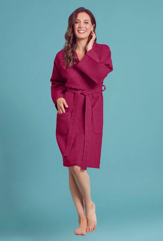 wine-red-kimono-waffle-robe-womens-bath-spa-robe-lightweight-cotton-polyester-blend